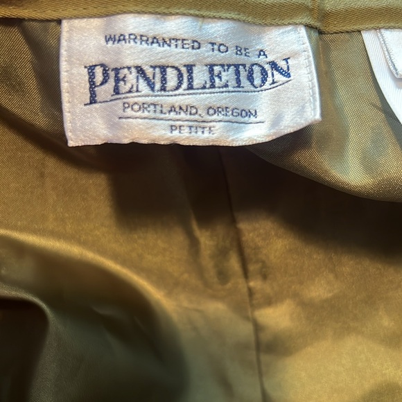 Pendleton NWT Green Silk Cotton Crop Slacks Size 14 - Picture 9 of 12